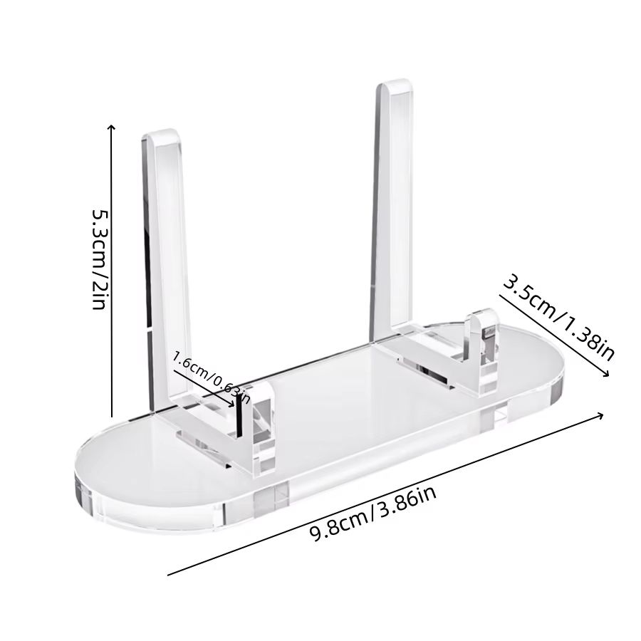 Acrylic Photo Display Stand Transparent Desk Frame for Photos & Cards