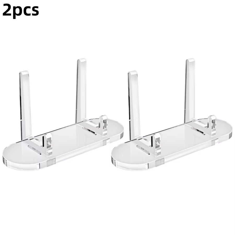 Acrylic Photo Display Stand Transparent Desk Frame for Photos & Cards