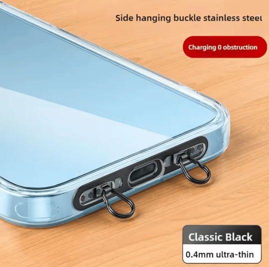 Ultra Thin Metal Phone Lanyard Patch Stainless Steel Anti Loss Hanging Tab