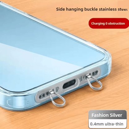 Ultra Thin Metal Phone Lanyard Patch Stainless Steel Anti Loss Hanging Tab