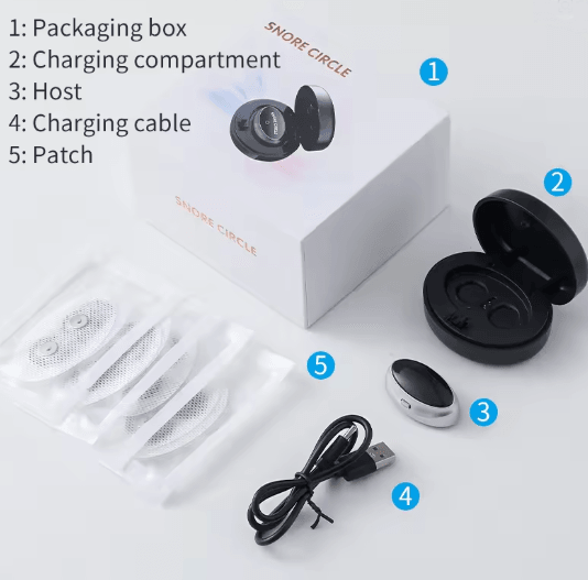Smart Anti Snoring Device Easy Breathe Sleep Aid with EMS Support