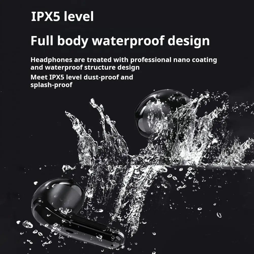 Gaming Bluetooth Wireless Earphones Low Latency Audio Touch Control Noise Cancelling Waterproof Sports for Gaming Pro