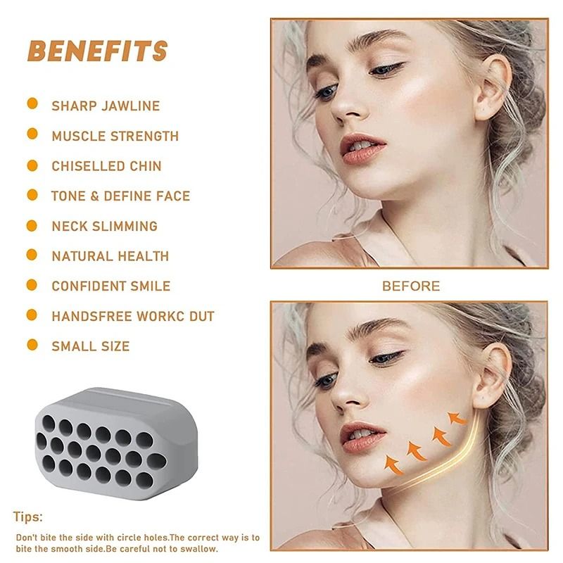 Silicone Jawline Trainer & Facial Beauty Fitness Tool