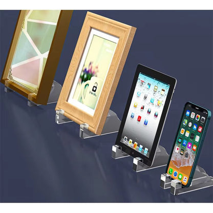 Transparent Acrylic Photo Frame Stand Set of 2 for Desktop and Display