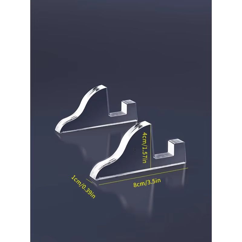 Transparent Acrylic Photo Frame Stand Set of 2 for Desktop and Display