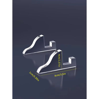 Transparent Acrylic Photo Frame Stand Set of 2 for Desktop and Display