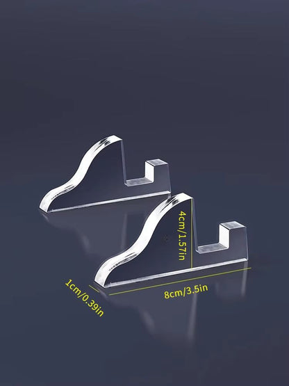 Transparent Acrylic Photo Frame Stand Set of 2 for Desktop and Display