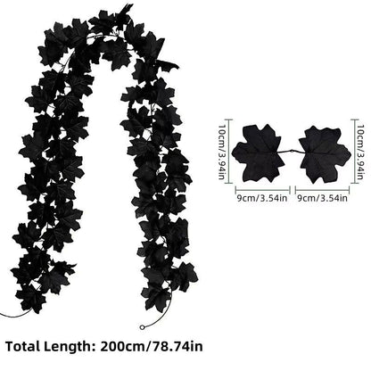 Autumn Maple Leaf Vine Garland for Halloween and Thanksgiving Decor