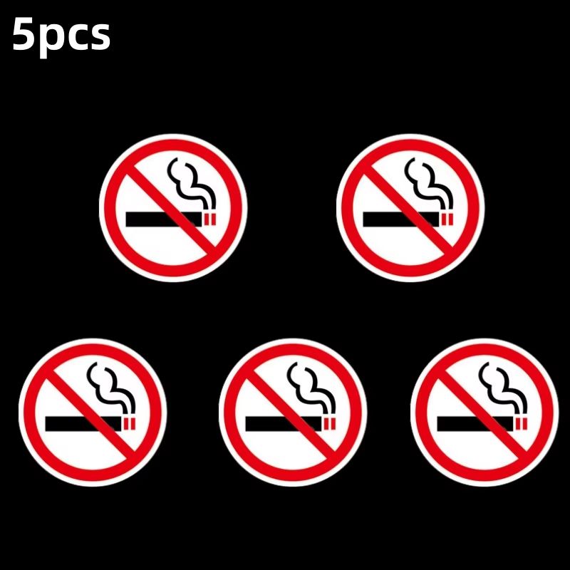 No Smoking Sign Sticker Set for Indoor and Outdoor Use