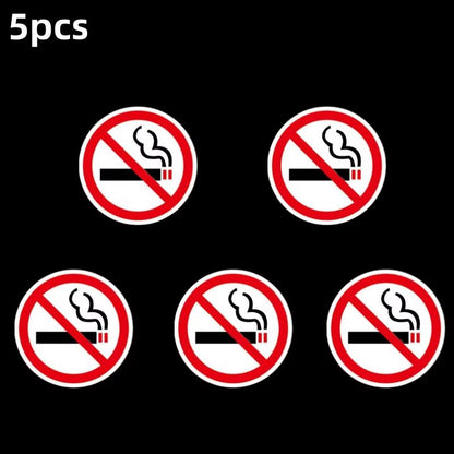 No Smoking Sign Sticker Set for Indoor and Outdoor Use