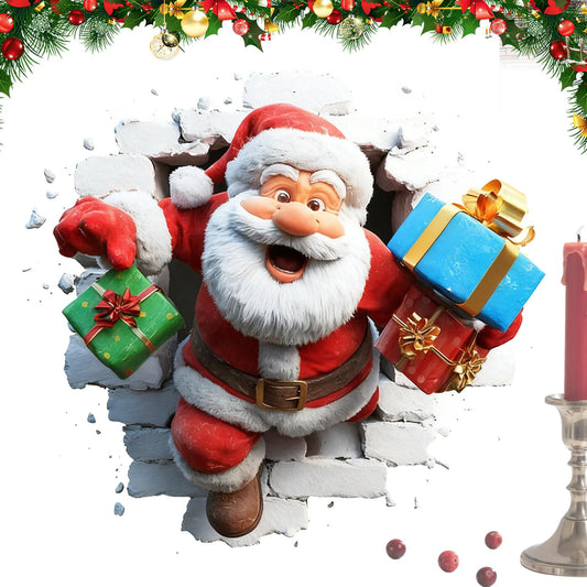 Holiday Home Decor Stickers for Home, Effect Peel and Stick Funny Christmas, Cartoon Decals Winter