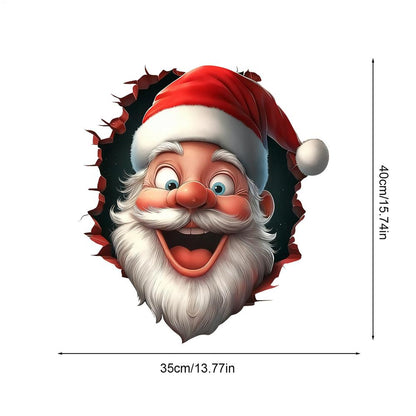 Holiday Home Decor Stickers for Home, Effect Peel and Stick Funny Christmas, Cartoon Decals Winter