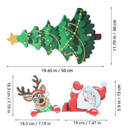 Holiday Home Christmas Tree Magnetic Fridge, Kitchen Decor Xmas, Refrigerator Sticker, Magnets, Garage Door Ornament