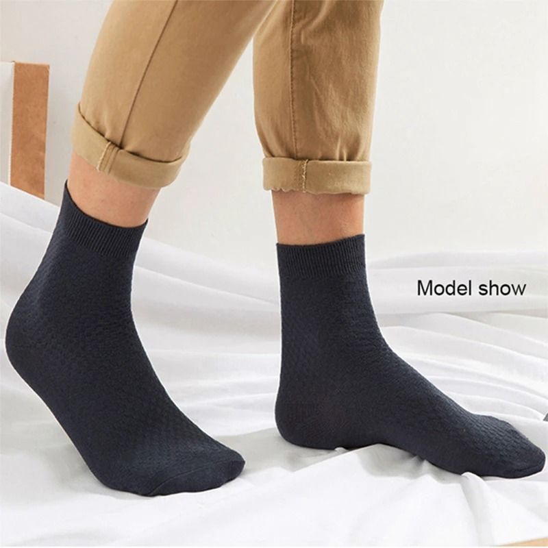 Mens Bamboo Fiber Compression Dress Socks 10 Pair Set