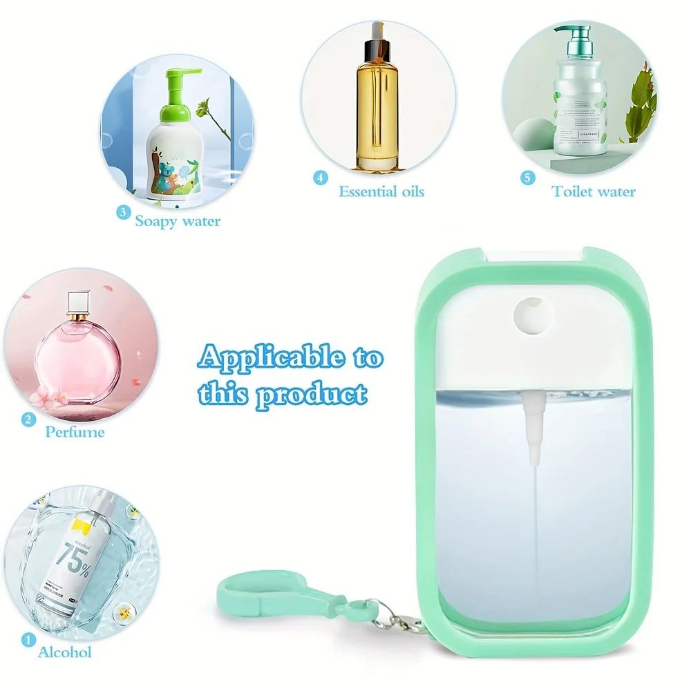 45ml Refillable Travel Perfume Spray Bottle with Silicone Case