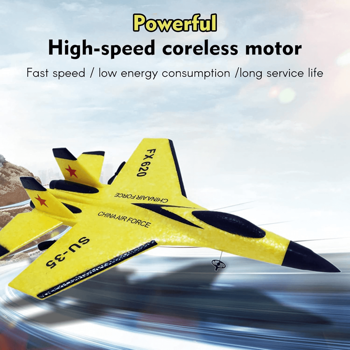RC Plane 2.4G Remote Control Fighter Jet High Speed Flying Toy