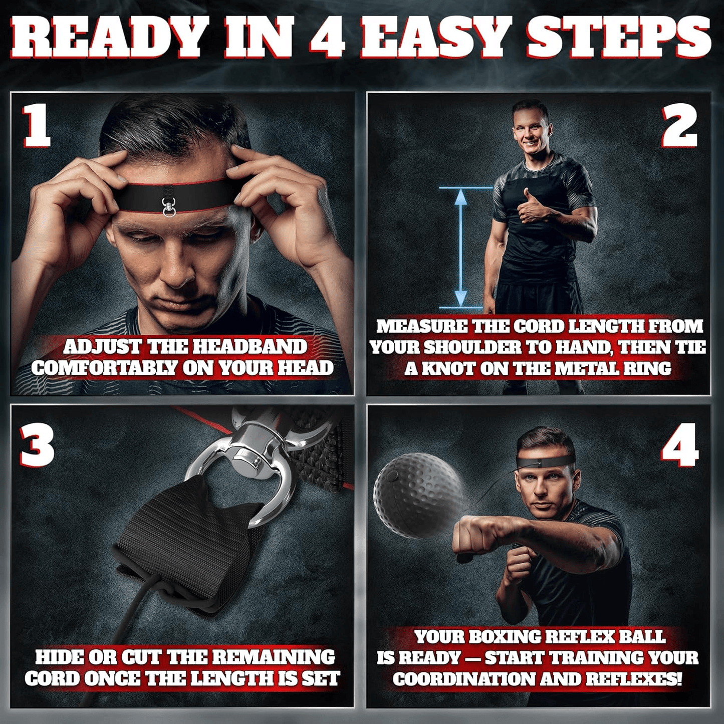 Boxing Reflex Ball Headband