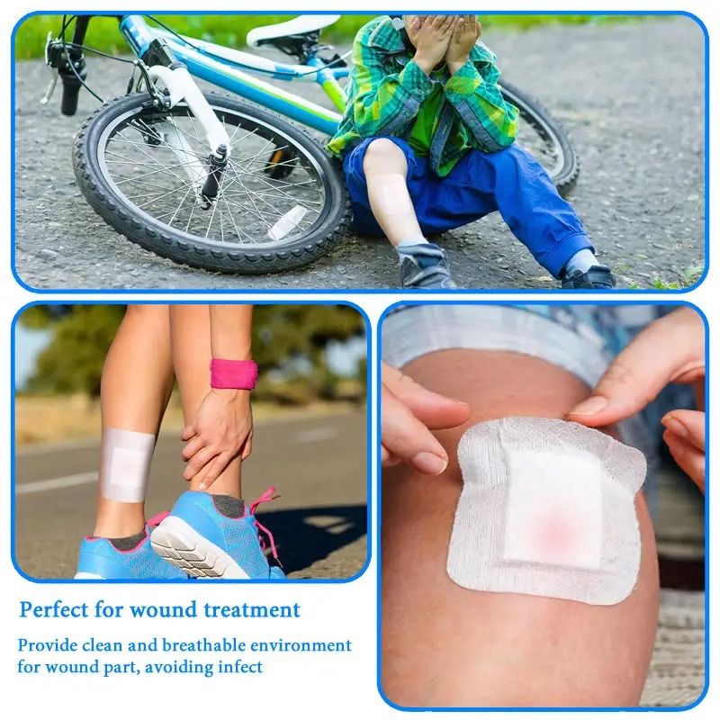 10pcs Sterile Waterproof Breathable Dressings – High-Absorption Adhesive Plasters
