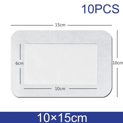 10pcs Sterile Waterproof Breathable Dressings – High-Absorption Adhesive Plasters