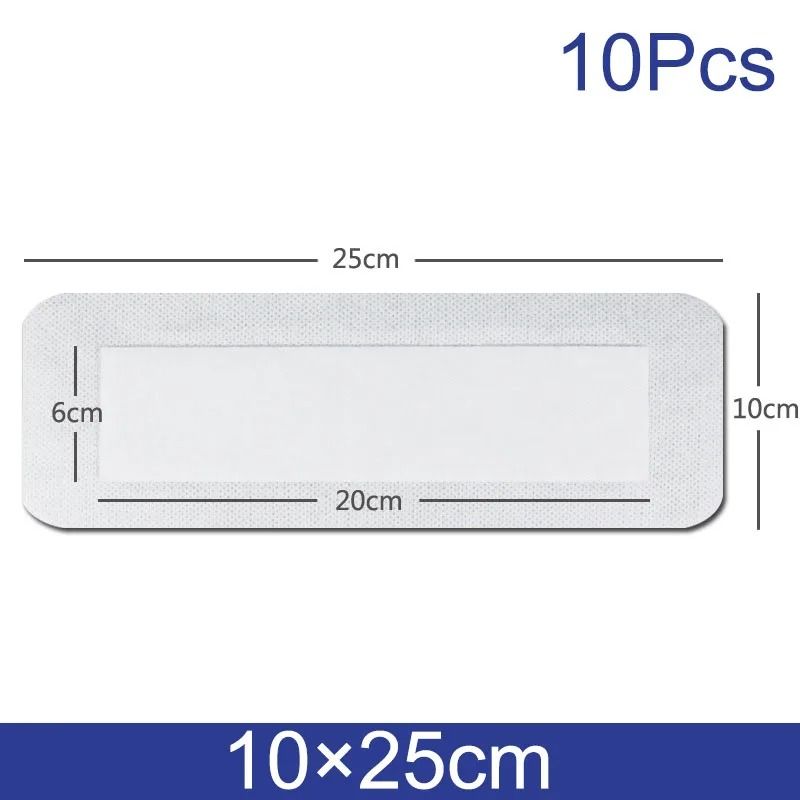 10pcs Sterile Waterproof Breathable Dressings – High-Absorption Adhesive Plasters