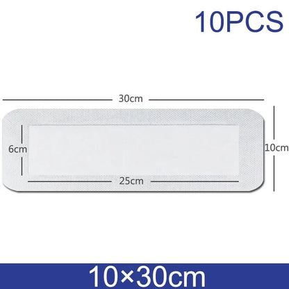 10pcs Sterile Waterproof Breathable Dressings – High-Absorption Adhesive Plasters