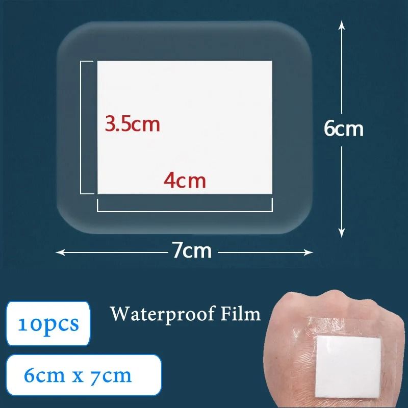 10pcs Sterile Waterproof Breathable Dressings – High-Absorption Adhesive Plasters