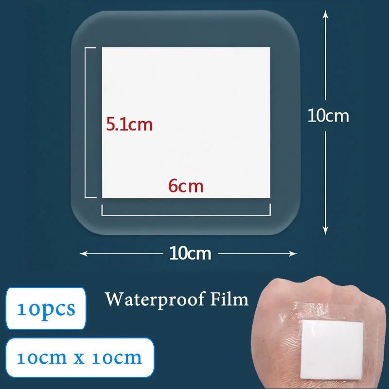 10pcs Sterile Waterproof Breathable Dressings – High-Absorption Adhesive Plasters
