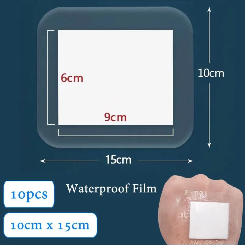 10pcs Sterile Waterproof Breathable Dressings – High-Absorption Adhesive Plasters