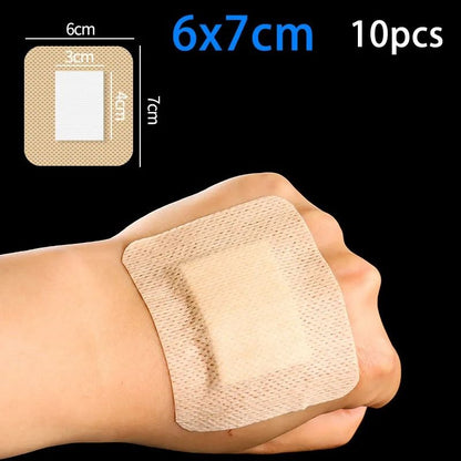 10pcs Sterile Waterproof Breathable Dressings – High-Absorption Adhesive Plasters