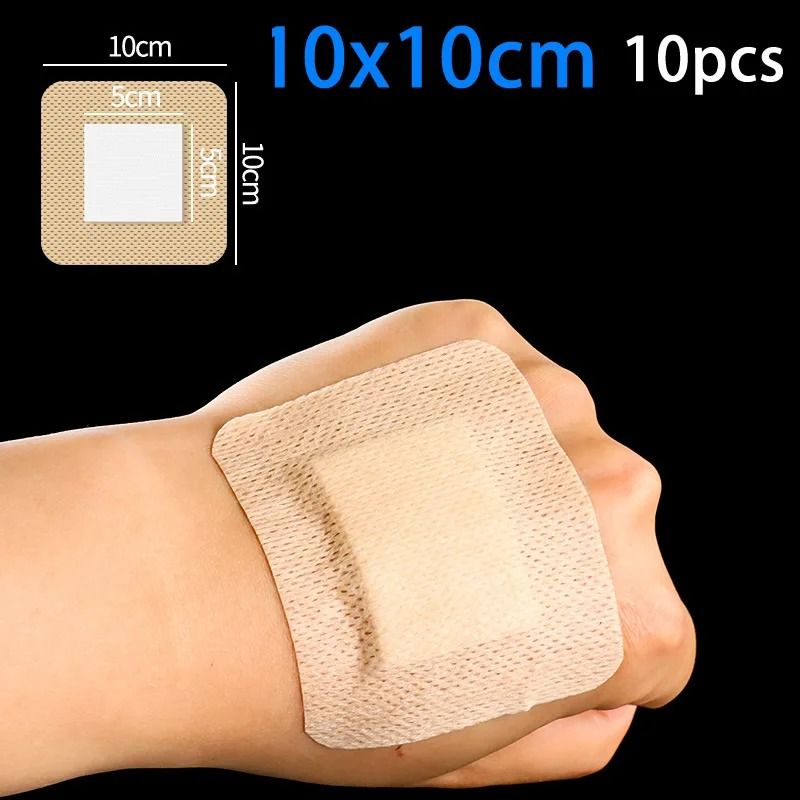 10pcs Sterile Waterproof Breathable Dressings – High-Absorption Adhesive Plasters