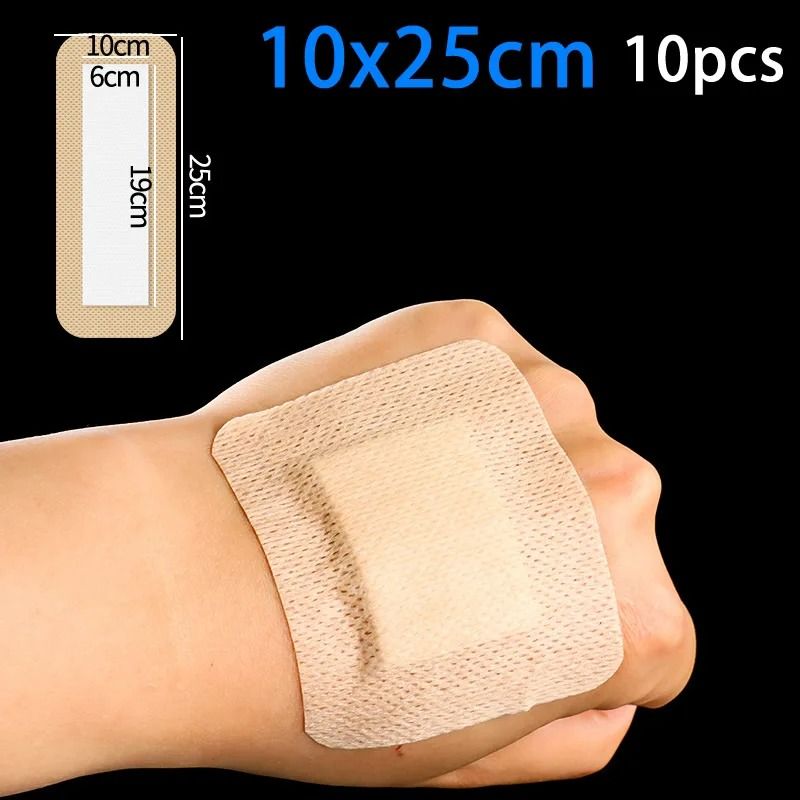 10pcs Sterile Waterproof Breathable Dressings – High-Absorption Adhesive Plasters