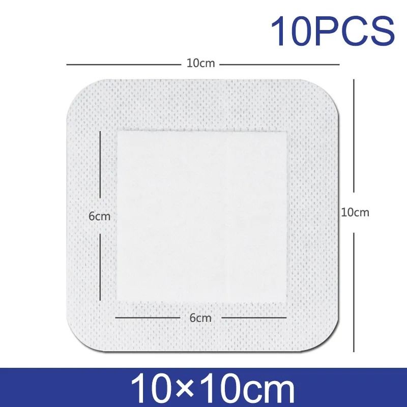 10pcs Sterile Waterproof Breathable Dressings – High-Absorption Adhesive Plasters