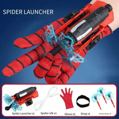 Red & Blue Spider Web Shooter Glove Wrist web shooter toy for Superhero Cosplay, Parties & Gifts