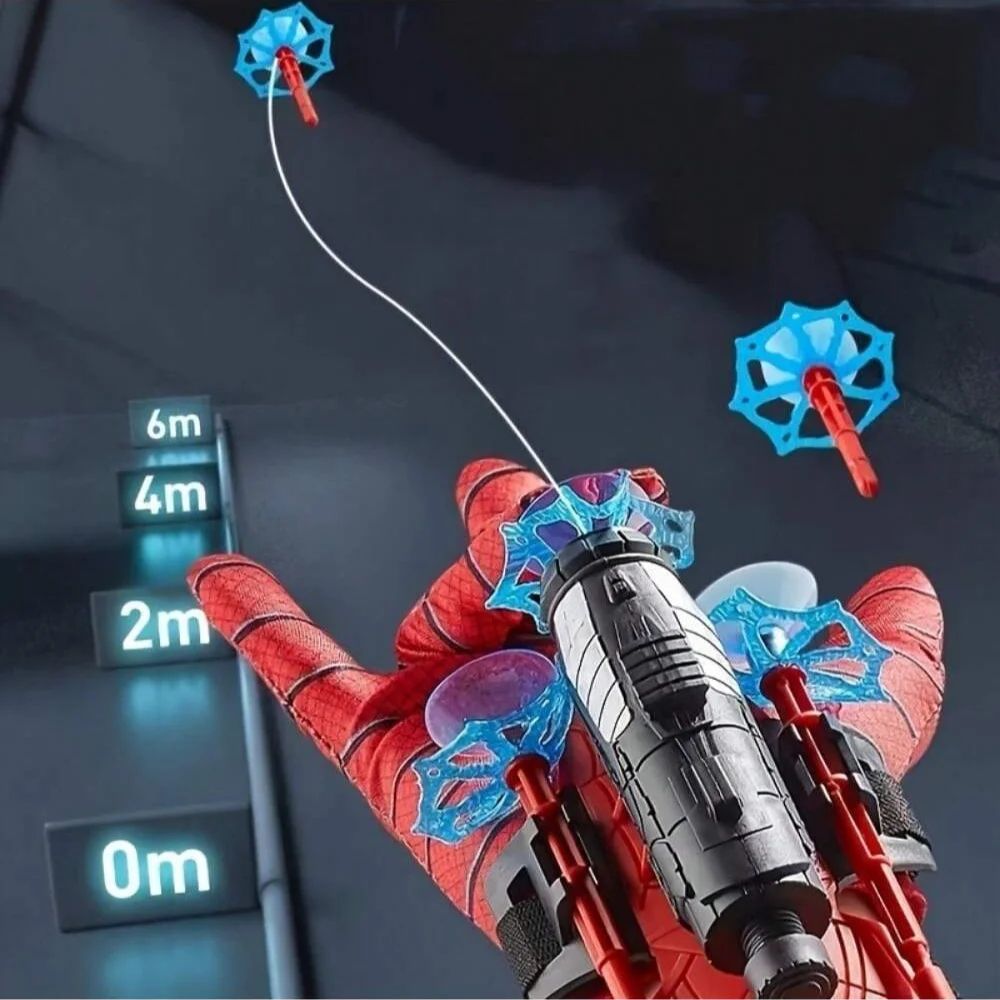 Red & Blue Spider Web Shooter Glove Wrist web shooter toy for Superhero Cosplay, Parties & Gifts