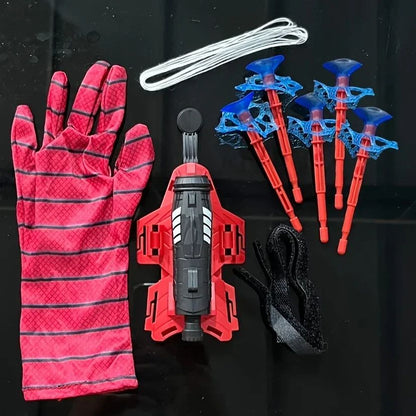 Red & Blue Spider Web Shooter Glove Wrist web shooter toy for Superhero Cosplay, Parties & Gifts