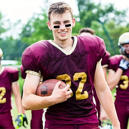 Waterproof Eye Black Stickers for Game Day Self-Adhesive Sports Face Strips (Erasable)