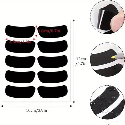 Waterproof Eye Black Stickers for Game Day Self-Adhesive Sports Face Strips (Erasable)