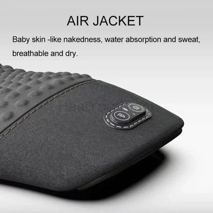Electric Heated Waist & Lumbar Massager – Advanced Vibration & Heat Relief Pillow