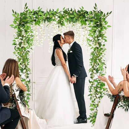 70.8-Inch Artificial Wisteria Garland Vine for Wedding Arches, Gardens, and Hanging Decor