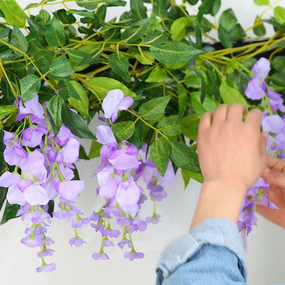 70.8-Inch Artificial Wisteria Garland Vine for Wedding Arches, Gardens, and Hanging Decor