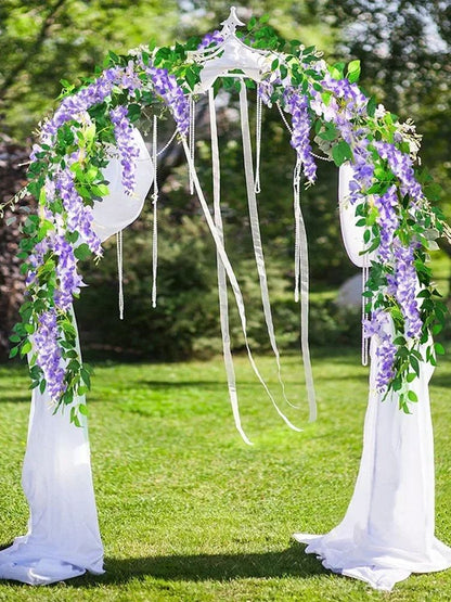 70.8-Inch Artificial Wisteria Garland Vine for Wedding Arches, Gardens, and Hanging Decor