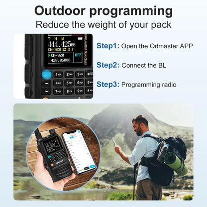 TIDRADIO TD-H3 Wireless Programming Radio with Dual PTT and USB-C Charging