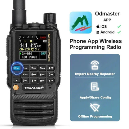 TIDRADIO TD-H3 Wireless Programming Radio with Dual PTT and USB-C Charging