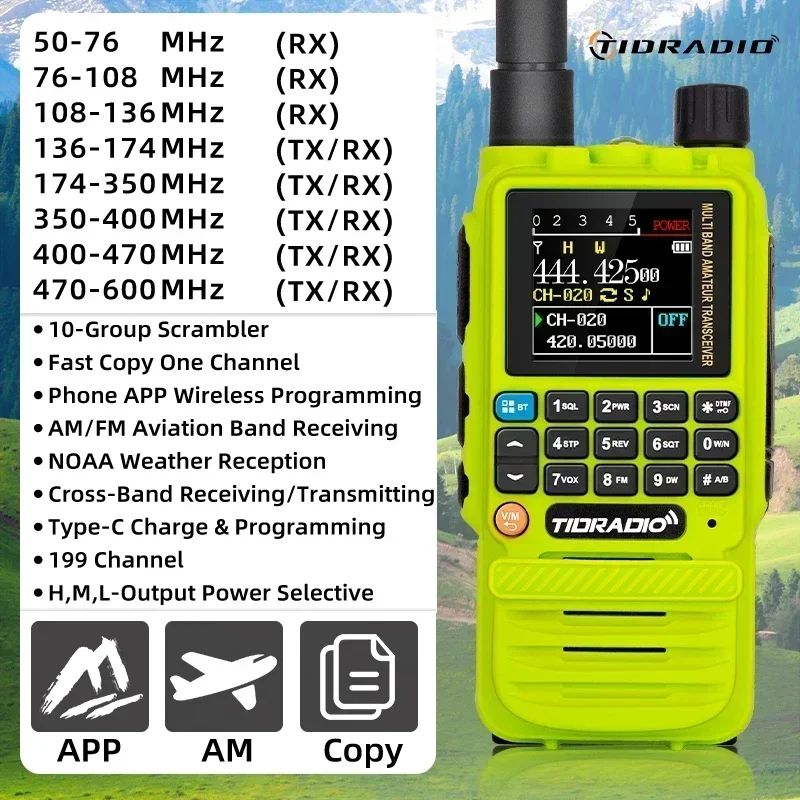 TIDRADIO TD-H3 Wireless Programming Radio with Dual PTT and USB-C Charging
