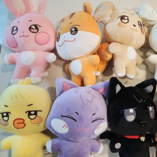 Aniteez Plush Doll & ATEEZ Plush Keychain - Kawaii Stuffed Animal Room Decor Collectible