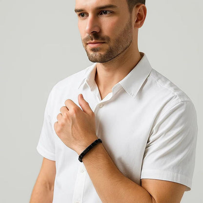 Hematite Bracelet for Men, Restore Confidence and Mental Clarity, Support T-Levels