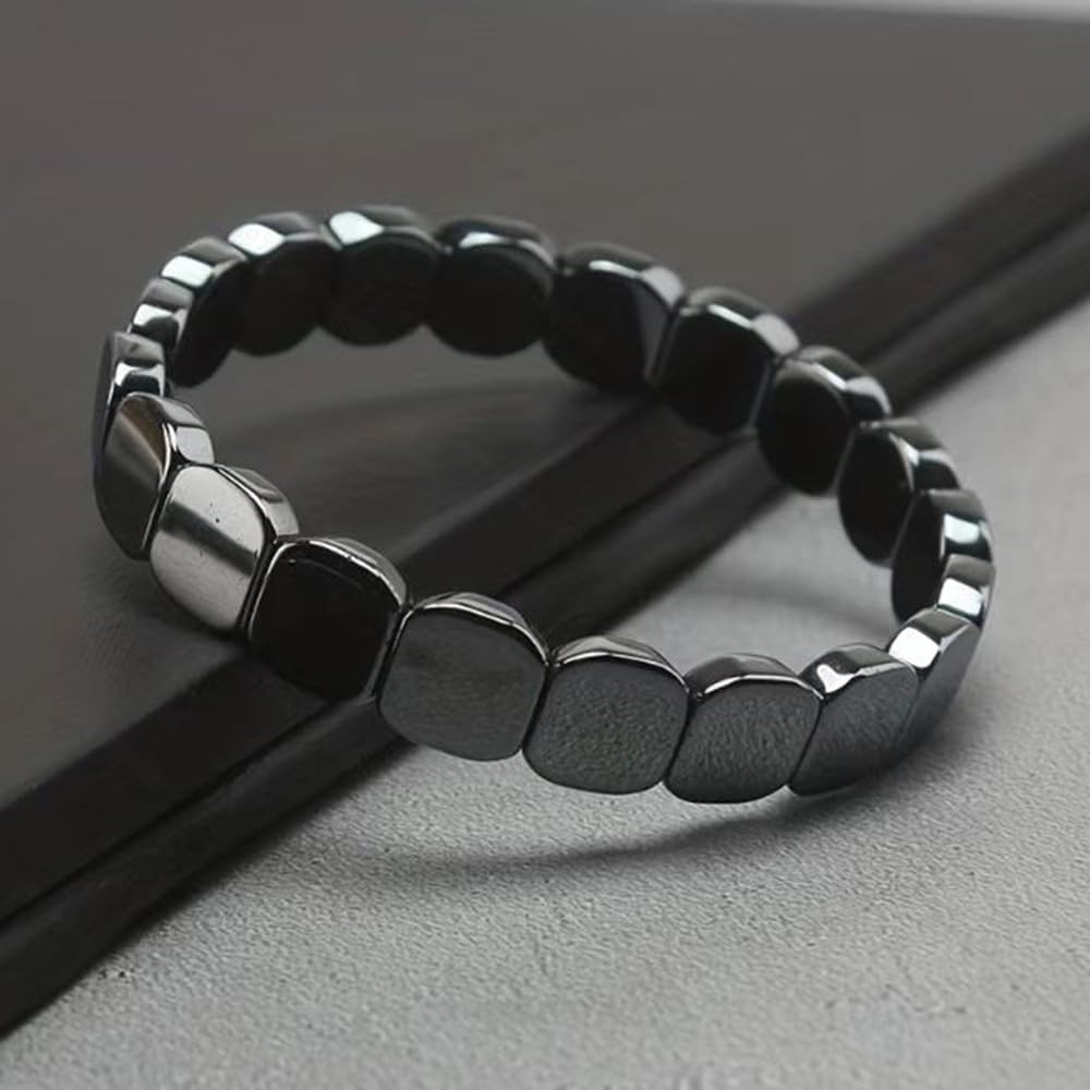 Hematite Bracelet for Men, Restore Confidence and Mental Clarity, Support T-Levels