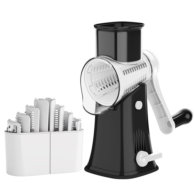Rotary Mandoline Cheese Grater Shredder Vegetable Slicer Nut Chopper Waffle Cutter