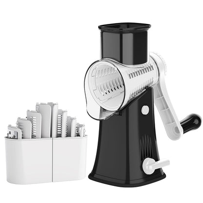 Rotary Mandoline Cheese Grater Shredder Vegetable Slicer Nut Chopper Waffle Cutter