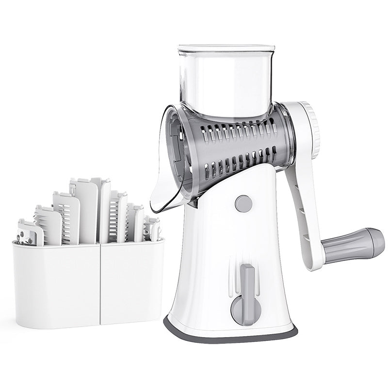 Rotary Mandoline Cheese Grater Shredder Vegetable Slicer Nut Chopper Waffle Cutter